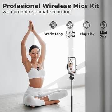 Professional Wireless Lavalier Microphone for iPhone iPad