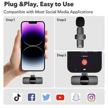 Professional Wireless Lavalier Microphone for iPhone iPad