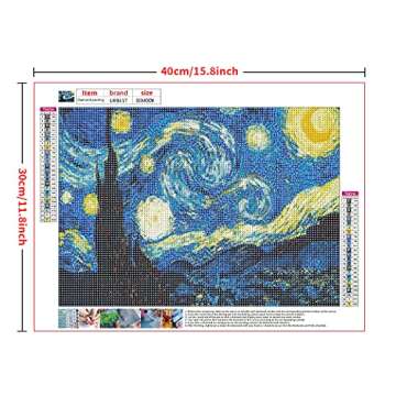 URBEST Diamond Painting Dotz Kits for Adults DIY 5d Gem Vizuarts Jewel Art(Vangogh, 2Pieces)