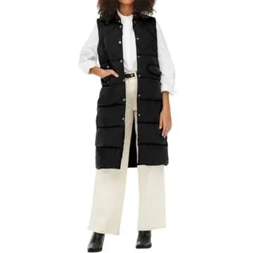 Tankaneo Women's Long Puffer Vest for Cozy Style