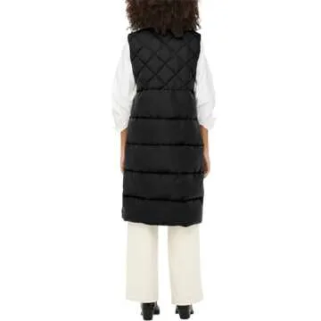 Tankaneo Women's Long Puffer Vest for Cozy Style