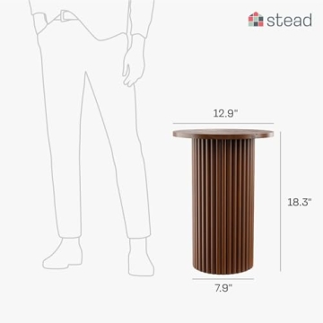 Stead Round Accent Side Table for Modern Home Decor