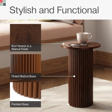Stead Round Accent Side Table for Modern Home Decor