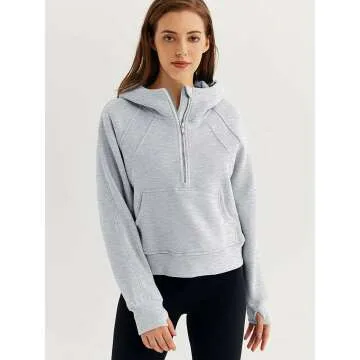 WYNNQUE Women's Oversized Half Zip Hoodie for Fall