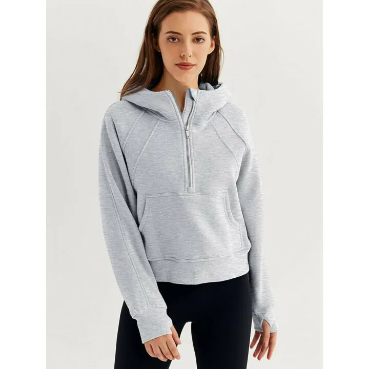 WYNNQUE Women's Oversized Half Zip Hoodie for Fall