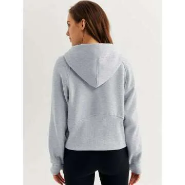 WYNNQUE Women's Oversized Half Zip Hoodie for Fall