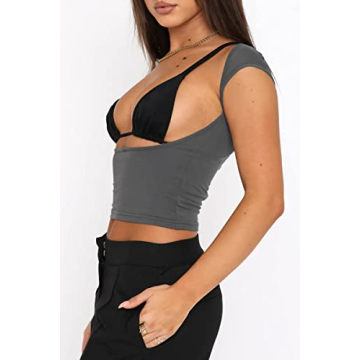 Trendy Queen Women's Backless Summer Crop Tops - Stylish & Comfortable