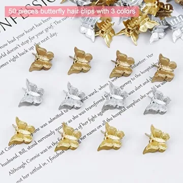 EAONE Butterfly Clips - 50 Pack - Stylish Hair Accessories