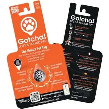 Gotcha Smart Pet ID Tag for Pets, Easily Attaches to Dog & Cat Collars and Harnesses, Contains Personalized Pet Contact Information for Quick Identification by Max & Molly