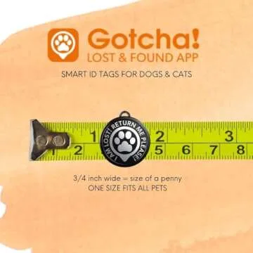 Gotcha Smart Pet ID Tag for Pets, Easily Attaches to Dog & Cat Collars and Harnesses, Contains Personalized Pet Contact Information for Quick Identification by Max & Molly