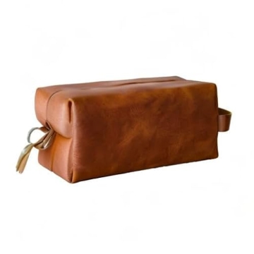VELLAIRE Genuine Leather Toiletry Bag for Travel & Gifting