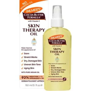 Palmer's Cocoa Butter Formula Moisturizing Skin Therapy Oil for Face with Vitamin E, C & 10 Pure Facial Oil Blend, Rosehip Fragrance (1 Ounce) and Palmer's Cocoa Butter Formula Skin Therapy Moisturizing Body Oil with Vitamin E (5.1 Ounces)