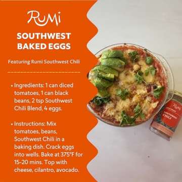 Rumi Spice - Southwest Chili Spice Blend (2.5 oz) | Healthy Mexican Seasoning Tex Mex blend Great for BBQ Rubs with Guajillo, Ancho Chiles, Mexican Oregano & Cumin | Salt Free | Vegan | Gluten Free