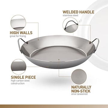 Matfer Bourgeat Carbon Steel Paella Pan for All Kitchens