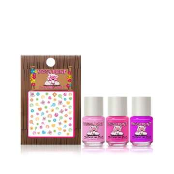 Piggy Paint | 100% Non-Toxic Girls Nail Polish | Safe, Cruelty-free, Vegan, & Low Odor for Kids | Ra...