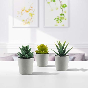 Mini Realistic Artificial Succulents Set for Home Office Decor