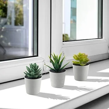 Mini Realistic Artificial Succulents Set for Home Office Decor