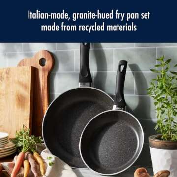Henckels Everlift 2-Piece Nonstick Frying Pan Set - 8" & 10" Made in Italy, Eco-Friendly Design