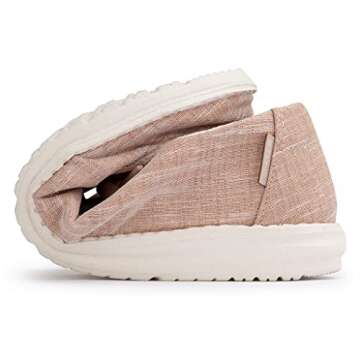 Hey Dude Women's Wendy Sparkling Rose Gold Size 9 | Women’s Shoes | Women’s Lace Up Loafers | Comfortable & Light-Weight