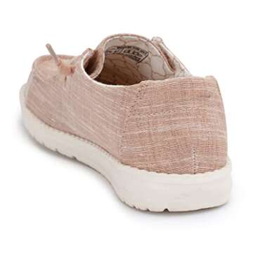 Hey Dude Women's Wendy Sparkling Rose Gold Size 9 | Women’s Shoes | Women’s Lace Up Loafers | Comfortable & Light-Weight