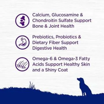 Wellness Complete Health Large Breed Adult Dry Dog Food, No Corn or Wheat, Made in USA with Real Meat, Natural Ingredients, Glucosamine, Probiotics & Omega Fatty Acids (30-Pound Bag)