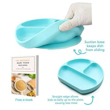 Premium Silicone Suction Plates for Babies - Ideal for High Chair Feeding