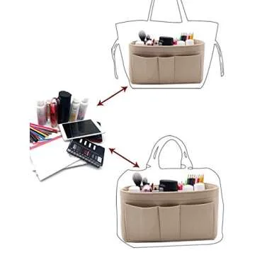 LEXSION Felt Insert Bag Organizer Bag In Bag For Handbag Purse Organizer Fits Speedy Neverful