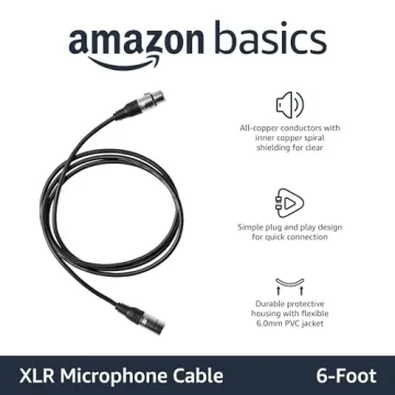 Amazon Basics 6 Foot XLR Microphone Cable for PA