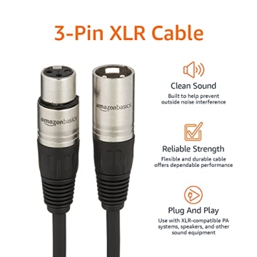Amazon Basics 6 Foot XLR Microphone Cable for PA