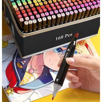 ZECHOMA 168 Colors Alcohol Markers for All Ages