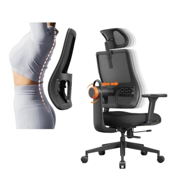 Newtral Ergonomic Home Office Chair - High Back with Adaptive Lumbar Support