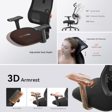 Newtral Ergonomic Chair with Adaptive Lumbar Support