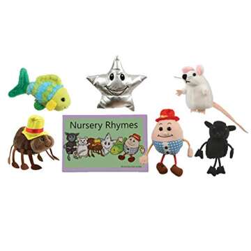 The Puppet PUC007905 Company Nursery Rhymes Finger Puppets and Book Set (Pack of 7)