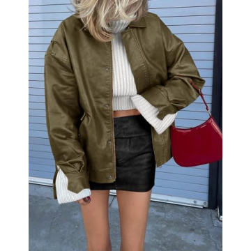 PRETTYGARDEN Faux Leather Jacket for Trendy Winter Wardrobe