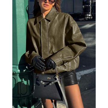 PRETTYGARDEN Faux Leather Jacket for Trendy Winter Wardrobe