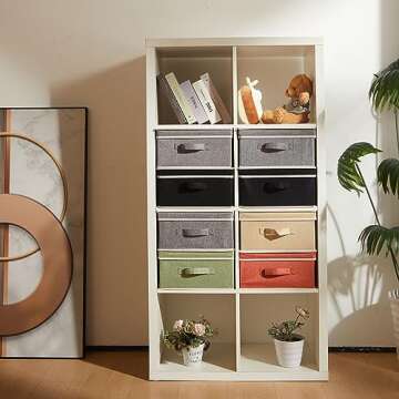 DOMEraax Storage Bins with Lid, Foldable Clothing Storage Box case with Handle for Toy, Books, Close...