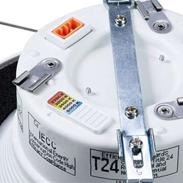 HALO RL Series 5/6 inch Recessed LED Light – Retrofit Ceiling & Shower Downlight, Baffle White Trim, Selectable CCT (2700K-5000K), 600 Lumens