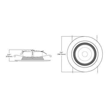 HALO RL Series 5/6 inch Recessed LED Light – Retrofit Ceiling & Shower Downlight, Baffle White Trim, Selectable CCT (2700K-5000K), 600 Lumens