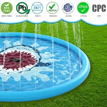Jasonwell Splash Pad for Kids - Fun Outdoor Water Play