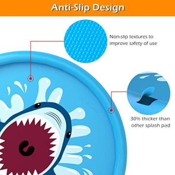 Jasonwell Splash Pad for Kids - Fun Outdoor Water Play