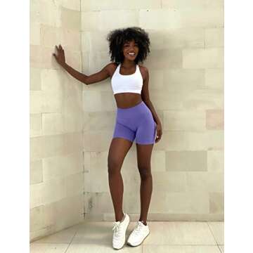 CELER Women's High Waisted Workout Shorts - Scrunch Design