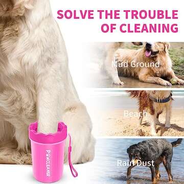 Comotech Dog Paw Cleaner, Pet Foot Washer - Quickly Clean a Muddy Paw, Soft Silicone Bristles, Suita...
