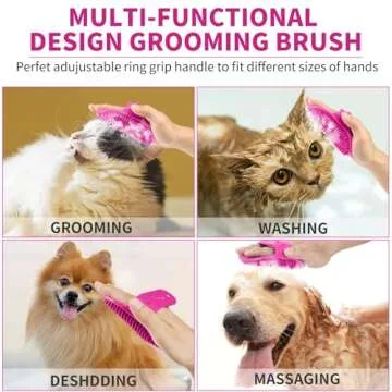Comotech Dog Paw Cleaner, Pet Foot Washer - Quickly Clean a Muddy Paw, Soft Silicone Bristles, Suitable for Small, Medium, Large Breed Dogs, Pink (with 3 Absorbent Towel)