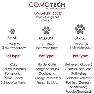 Comotech Dog Paw Cleaner, Pet Foot Washer - Quickly Clean a Muddy Paw, Soft Silicone Bristles, Suitable for Small, Medium, Large Breed Dogs, Pink (with 3 Absorbent Towel)
