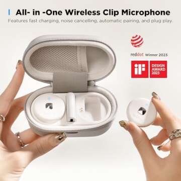 BOYA Wireless Lavalier Microphone for iPhone 15 Android USB C PC Laptop Phone, Noise Cancellation, 1...