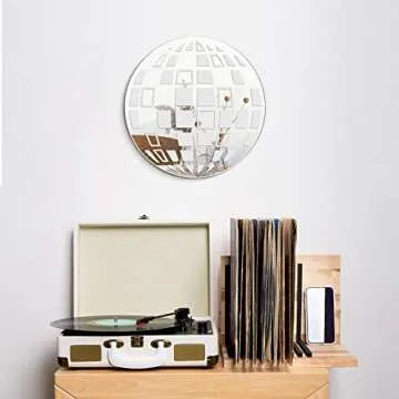 Honoson 12 Inch Disco Mirror for Funky Wall Decor