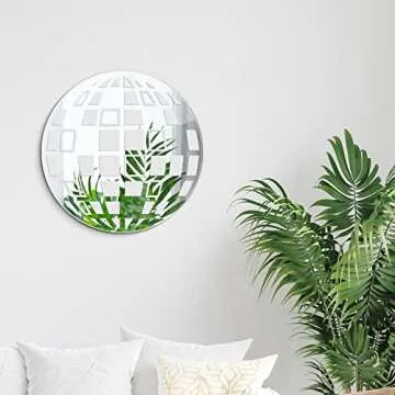 Honoson 12 Inch Disco Mirror for Funky Wall Decor