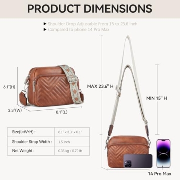 BOSTANTEN Vegan Leather Crossbody Bag for Women - Chic Style