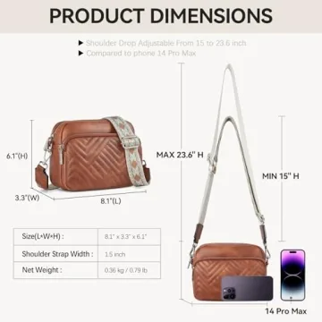 BOSTANTEN Vegan Leather Crossbody Bag for Women - Chic Style