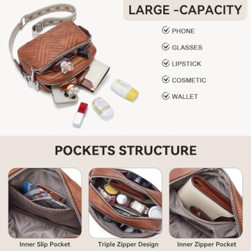 BOSTANTEN Vegan Leather Crossbody Bag for Women - Chic Style